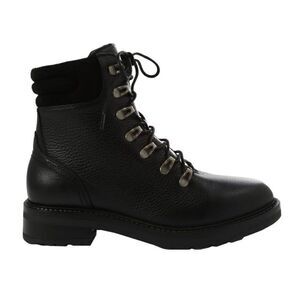 NEW IN BOX FAT FACE HARPER HIKER BOOTS BLACK LEATHER SIZE 9 WMNS